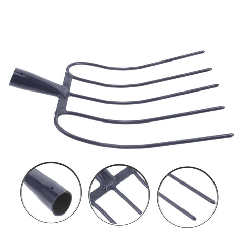 Durable Heavy Duty Multi Functional Manure Fork Handheld Tool For Outdoor Farming And Lawn Maintenance with easy grip handle