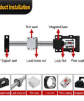 Diagram with components of Heavy Duty Universal Ball Screw Lock Nut Set For Milling Router Fine Thread M10x1 M12x1