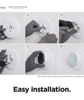 Wall Plate Cover Set For Google Nest Thermostat 2020 Snow Finish Durable Polycarbonate Material Easy Install sequence