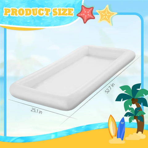 Inflatable Ice Serving Bar Kit Four Pack Large 53 By 25 Inch Trays For Poolside Buffets Keeps Food And Drinks Cold All Day