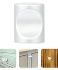 12 Pcs Matte Single Hole Cylindrical Cabinet Door Handles for Kitchen Cabinets, white pull with wood and cabinet views