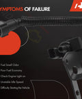 Symptoms of failure graphic with Vapor Canister Purge Solenoid Valve For Ford Fusion 2013 2014 1.6L L4 Engine OE Style Replacement