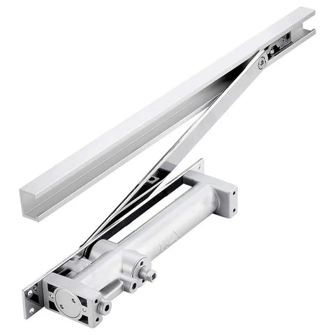 Heavy Duty Door Closer With Hydraulic Buffer Adjustable Speed For 60 Kg To 80 Kg Doors Mute Soft Closing Aluminum Alloy Hardware