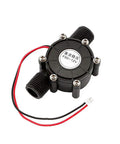 12V 10W Micro Hydro Water Turbine Generator for Off Grid Power DC Hydro Generator with wires, compact size, black material