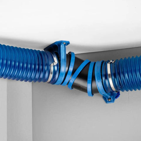 Articulating Dust Collection Fittings For 4 Inch Hose Adjustable From Straight To 90 Degree Easy Hookup For Dust Collector Systems Table Saw And Shop Vacuum Cleanup Perfect For Tight Shops And Obstructed Layouts
