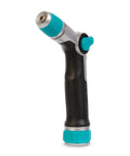 Medium Duty Thumb Control Garden Hose Nozzle With Adjustable Spray Pattern For Lawn And Garden Easy Grip Handle and Trigger Lock.