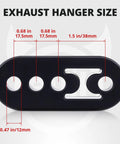 Exhaust Hanger Rubber Heavy Duty Adjustable Insulator Mount 4 Hole Universal Fit For Most Cars Trucks And SUVs, size shown