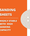 Hook And Loop Sanding Sheets 60 Grit 50 Pack For Metal Auto Body And Fiberglass with perforated disc visible