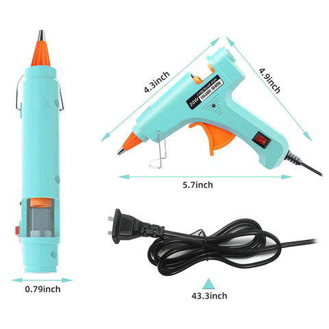 Mini Hot Glue Gun Kit With 30 Colorful Sticks For DIY Crafts And Quick Home Repairs, Fast Heat In Minutes, Anti Drip Nozzle, Tool Sizes