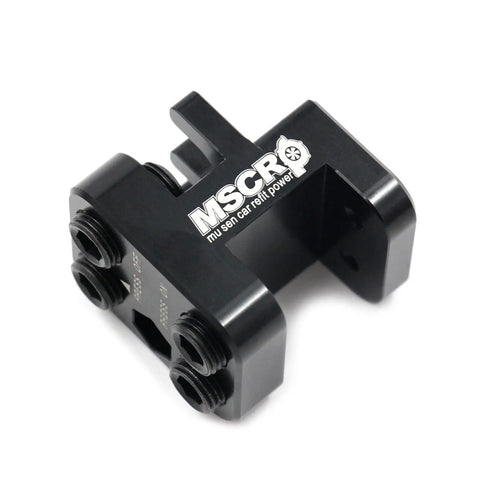Clip Style Master Link Press Tool For Motorcycle Chains 520 525 530 Aluminum Alloy Construction Easy On Off Master Link Plates Fits All 5 Series Chains Not Ideal For 530 Install Without Light Grinding Adjustment black aluminum tool angled view