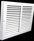 Baseboard Return Air Grille For 30x6 Duct Opening White Duct Cover With Seven Eighths Inch Margin Turnback For Flush Mount