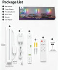 APPECK LED Wall Light 1 Pack, 15.8 Inch Plug in Wall Sconce RGBCW, Dimmable package contents including wall sconce, remote, and power adapter.