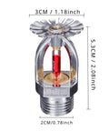 4 Pack Pendent Fire Sprinkler Heads 1/2 Inch NPT 155F Fast Response Copper Chrome K80 Automatic Safety System detailed view.