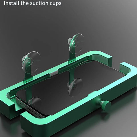 Stainless Steel Phone Disassembly Fixtures With Antislip Clamp for electronics repair, featuring suction cups and screen fastening tool