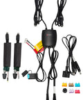 12V Dual Zone Permanent Temperature Controller for Heated Gear and Accessories with multi-color display and cables