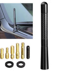 4.7 Inch Carbon Fiber Car Radio Antenna Mast Replacement for Cars and Trucks Universal Fit Easy Install with adapters