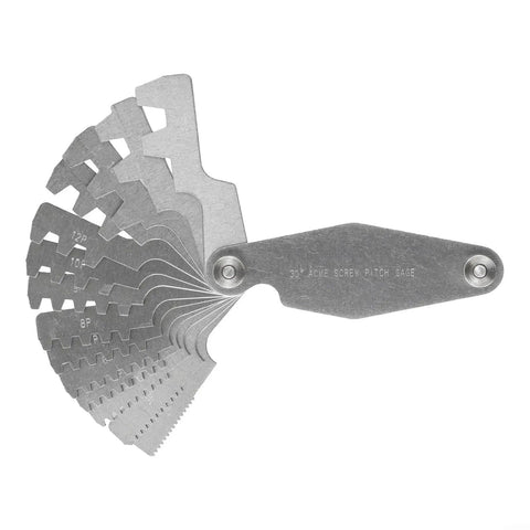 30 Degree Thread Gauge With Folding Blades 14 Piece Pitch Gauge Measures Metric Thread Pitch From 2P To 20P Stainless Steel