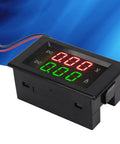 Killer Heavy Duty Dual Digital Display DC Voltmeter And Ammeter Combo Reading 0 To 300V Up To 50A with red and green readouts.