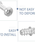 200 Pcs Heavy Duty Cam Lock Screws With 40Mm Furniture Connector Bolts shows durable screw heads illustrating easy installation and deformation resistance.