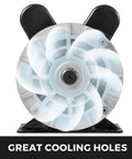 Heavy Duty Single Phase Electric Motor For Air Compressors And Shop Pumps Packing 3 Hp Kick Steel Housing And 3450 Rpm Spins That Just Gets The Job Done Quick cooling fan view, showing design and structure.