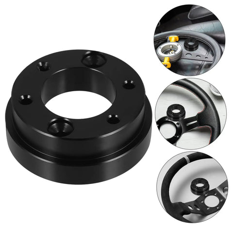 Racing Steering Wheel Adapter Plate For Modified Cars And Sim Racing Durable Alloy Wheel Adapter with installation views
