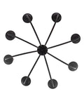 Top view of Indoor Candle Chandelier 26.5 Inch in Rubbed Oil Bronze Finish, showing radial steel arms and candle stem lights.