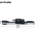 Side view of Slim Magnetic Mini Ratchet Set With 90-Tooth Gear For Tight Spaces, showing 0.54" height and 4.28" length.