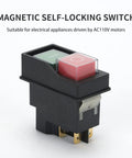 Job Site Magnetic On Off Switch With Automatic Vacuum Control For Power Tools Grinders And Cutters Rock Solid 16A 110V with red and green buttons.