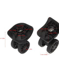 Luggage Wheel Replacement Set Of 2 Easy To Install Suitcase Caster Wheels For Repairing Worn Out Casters ABS Material