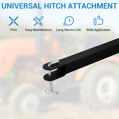 Universal hitch attachment for Beefy Heavy Duty Yard Trailer For ATV UTV Tow Dump Cart With 1600 Lbs Capacity
