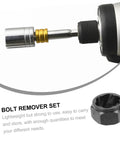 10-Piece Broken Nut Remover Set And Bolt Extractor Tools For Stubborn Nuts And Rusty Bolts Hex Socket Extractor displayed