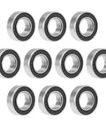 Built Tough Double Sealed Deep Groove Ball Bearings 9X17X5MM Chrome Steel Miniature Rollers in a pack of 10 for heavy-duty projects.