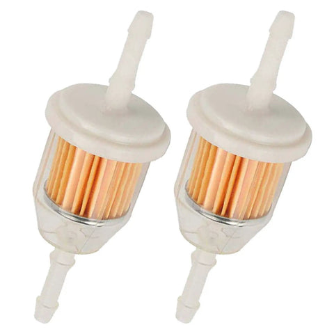 Two inline fuel filters compatible with Kohler 25 050 22-S and 25 050 03-S, 1/4 inch and 5/16 inch fuel line for John Deere small engines.