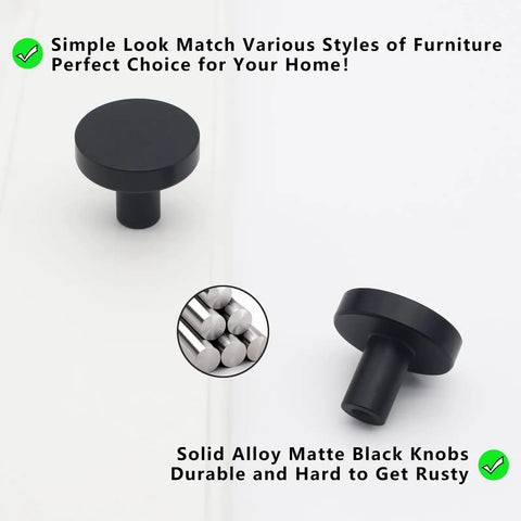 Sleek Matte Black Cabinet Knobs And Dresser Handles 30 Pack Heavy Duty Aluminum Alloy Kitchen Drawer Pulls Waterproof Rust Resistant Top Shelf Hardware To Level Up Your Living Space Today