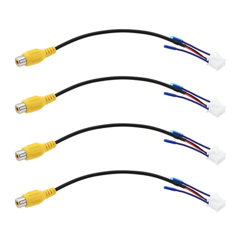 Four Pack 10Pin Car Reversing Camera Cable Adapter For Large Screen Rear View Wiring Harness To Plug Your Car Screen In
