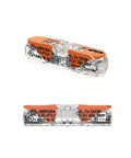 Lever Nuts Inline Splicing Connector For Solid And Stranded Wires, 2-Conductor With Operating Levers, transparent housing