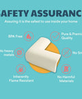 PreTaped Soft Foam Corner Protectors For Baby Safety, Off White, 12 Pack Small, with safety assurance features like BPA free.
