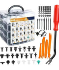 845 Pieces Bumper Clips Kit For K8 2021 2027 Heavy Duty Push Type Retainers For Door Panels And Upholstery DIY Friendly Car Repair Tool Set Built Tough And Reliable. 845-piece clip set with storage box, trim tools, and plastic fasteners