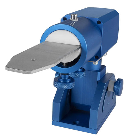 Three-Axis Blade Light Duty Workshop Knife Vise Tool With 360-Degree Swivel Base for precise positioning in home workshops.