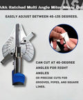 ASA ratched multi angle miter shear cutter with adjustable angles and ergonomic handle
