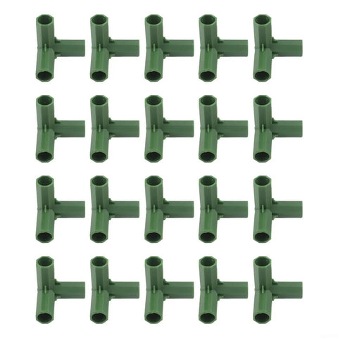 Heavy Duty 11mm PP Plastic Greenhouse Frame Connectors 20 Pack Joint Brackets For Garden Frames Cold Frames And Flower Stands Built Tough Weatherproof Easy Assembly Durable Support