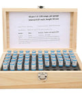 Pin Type Needle Gauge Set for Circuit Boards, 50 Piece Plug Gauges 1.50 to 1.99mm in wooden box, GCR15 Bearing Steel