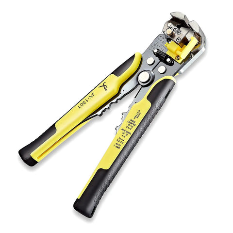 Automatic Wire Stripper Tool 8 Inch Self Adjusting With Replaceable Springs, Wire Cutter And Crimping Pliers For 10-24 AWG