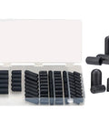 80 Piece Rubber Vacuum Cap Kit For Cars Motorcycles And Lawn Equipment With Black Hose Caps And Dust Valve Caps Vacuum And Engine Protection Set For Automotive Repair And Maintenance Durable Organizer Included display with caps in box