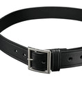 Garrison 1.5 Inch Genuine Leather Belt For Men Black Leather With Chrome Buckle American Made Built To Last Everyday Wear