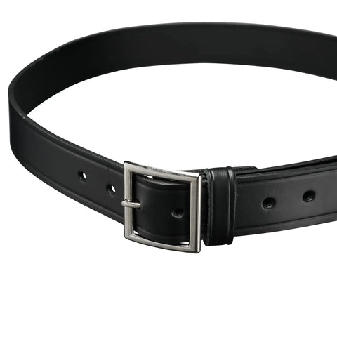 Garrison 1.5 Inch Genuine Leather Belt For Men Black Leather With Chrome Buckle American Made Built To Last Everyday Wear