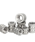 M6 Knurled Stainless Steel Insert Nuts For Injection Molding Built Tough Heavy Duty Embedded Thread Fasteners Display