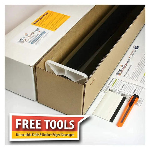 Extra Dark Privacy Window Film For Residential And Commercial Spaces Chrom N05 Black Finish 36 Inch By 50 Foot Roll in box