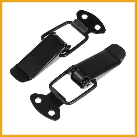 Universal Car Bumper Security Hook Clips Quick Release Lock Set For Trunk Bumpers And Fenders Black 80x28mm 2 Pack Replacement