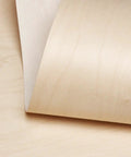 Close-up of Maple Wood Veneer Sheet Flat Cut 24 X 96 Inch Paper Backed 10 Mil A Grade Veneer for Furniture Repair and Restoration.